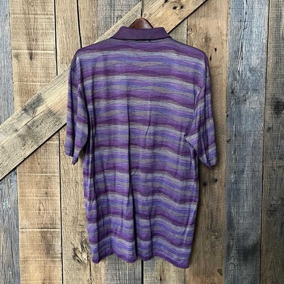 St. Croix Purple Striped Polo - Picture 4 of 4